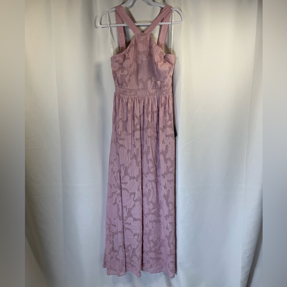 Lulus Love And Beyond Mauve Pink Burnout Floral Maxi Dress M